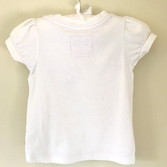 Cherokee "I Love Sweets" Colorful Macarons T-shirt, French Vanilla, Size 2 - Picture 3 of 6